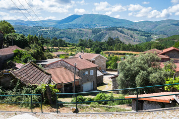 Wall Mural - Landscapes of Peneda Geres National Park, North Portugal, view of the mountains, trees, selective focus