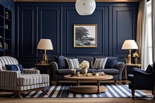 Navy Bliss: A Timeless Tale of Nautical Elegance with a Splash of Color