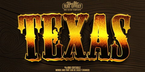 Wall Mural - cowboy editable text effect, customizable western and hat 3d font style