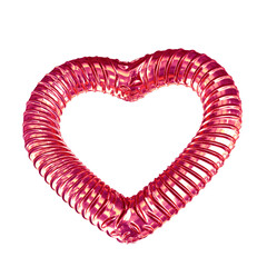 Wall Mural - Ribbed pink 3d heart