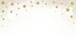 金の星のクリスマスオーナメント　メルヘンな背景素材