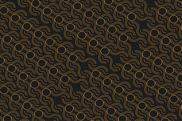 Wall Mural - Luxury gold background pattern seamless geometric line circle wave abstract design vector illustration. Christmas seamless pattern background.
