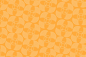 Wall Mural - Luxury gold background pattern seamless geometric line circle wave abstract design vector illustration. Christmas seamless pattern background.