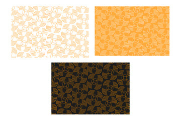 Wall Mural - Luxury modern gold background pattern seamless geometric line circle abstract design vector. Christmas pattern seamless background