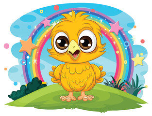 Poster - Cute Little Chick in Nature Fantasy