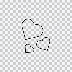 Wall Mural - black stroke heart vector art.