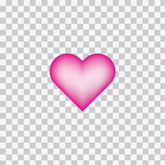 Wall Mural - pink white gradient heart vector.