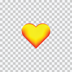 Wall Mural - red yellow heart vector art.