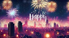 Happy New Year 2024 Signifies A Festive Greeting For The Year 2024. This Asset Is Suitable For New Year's Eve Party Invitations, Greeting Cards, Social Media Posts, And Festive Decorations.