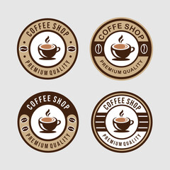 coffee shop logo set collection concept