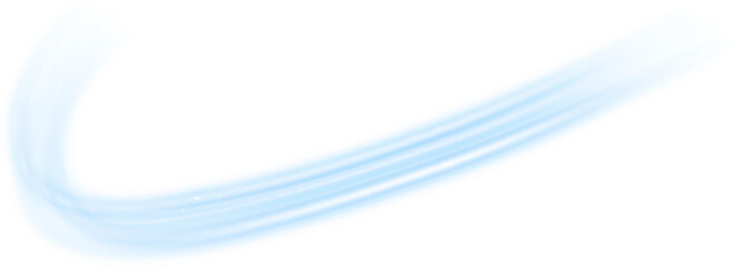 Wall Mural - glowing blue neon line effect on transparent background