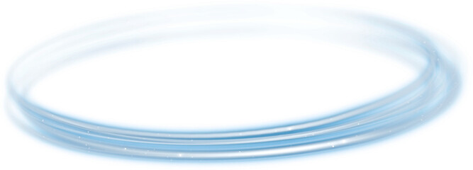 Wall Mural - circle blue neon line effect
