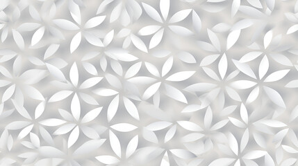 Wall Mural - white pattern with flowers | generative AI