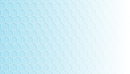 Wall Mural - hexagonal shape pattern in light blue color background