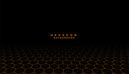3d style hexagonal grid line pattern perspective dark background
