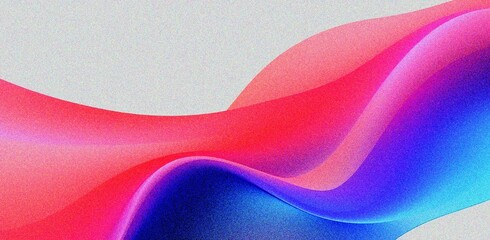 Poster - abstract pink and blue fluid wave modern background with grain and noise texture for header poster banner backdrop