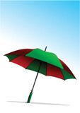 Fototapeta Tęcza - Color umbrella image. Vector 3d  illustration