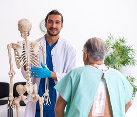 Sticker - Old man visiting young male doctor