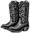 Cowboy Boots Linocut