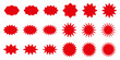 © OlgaKlyushina - Set of red sale price sticker starburst price.