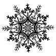 © Detia Doodle - Snowflake simple doodle with detailed beautiful shape black color line art illustration that inspired snowflake that can be use for social media, sticker, decoration, wallpaper, e.t.c.