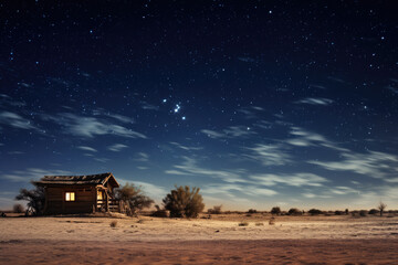 Wall Mural - Christmas night. Comet star in night starry sky of Bethlehem. Nativity scene. Jesus Christ birth. The star shines over the manger of Jesus Christ.