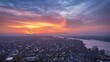 (Timelapse) Sonnenaufgang über Köln Leverkusen mit einer Drohne am 18.11