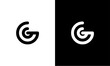 G letter logo circle curved outline