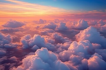 Wall Mural - sky with pink clouds