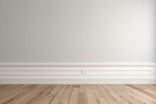 Airendered Skirting Board In House. Сoncept Home Renovation, Interior Design, Skirting Board Installation, Modern Home Décor