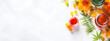 © Shafay - CBD Gummies background with copy space