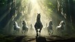a mystic ritual where the amazing forest horse and  forest spirits unite to protect their realm.