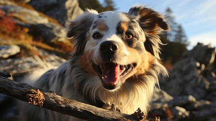 A Mutt Carrying A Stick In Its Mouth Stick  , Background For Banner, HD