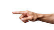 Hand Pointing a Finger Isolated on Transparent or White Background, PNG