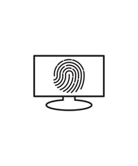 Canvas Print - computer security icon, vector best line icon.