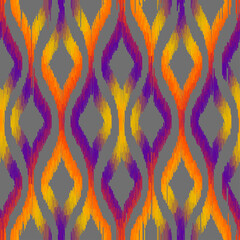 Aufkleber - Seamless striped pattern in Aztec style. Folk embroidery.. Aztec ikat style. Seamless vector image. Thin lines
