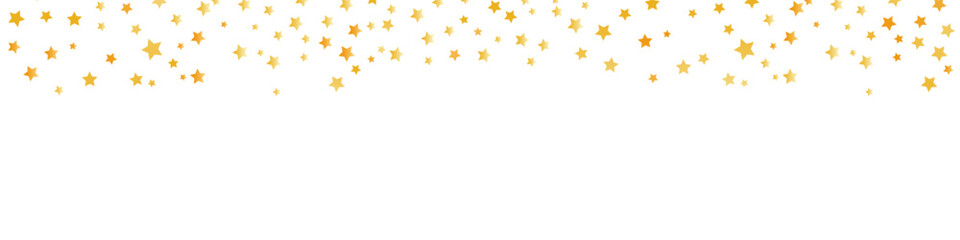 Wall Mural - glitter golden stars frame on white background. luxury elegant design elements. gold stars random lu