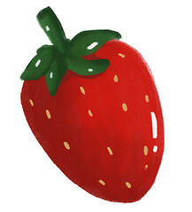 Wall Mural - hand drawn strawberry 