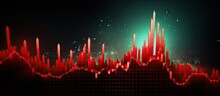 Modern Stock Market Crash Concept Wallpaper Depicting A Descending Red Graph With Alarming Colors And Design Copy Space Image Place For Adding Text Or Design