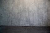 Fototapeta Młodzieżowe - Gray wall in a dark room texture as a background