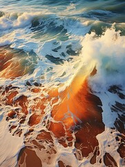 Wall Mural - Sea waves crushing