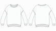 Blank white long sleeve t-shirt  template vector design and t-shirt mock-up design