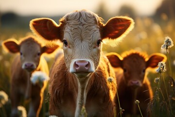 Wall Mural - cows on the farm