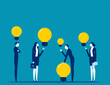 © zenzen - Sharing knowledge collaboration. Business generating vector illustration concept