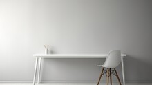 Minimalist Modern Simple White Desk Office At Home