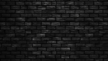 Wall Mural - black brick wall pattern