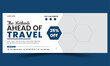 Travel company social media banner template design. Travel social media Facebook cover