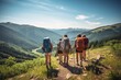 © Kristian - Hikers Exploring Mountain Trails at Sunrise