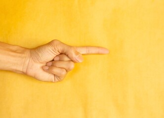 male left hand counting one isolated.