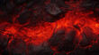 Seething hot lava in the volcano crater top view background